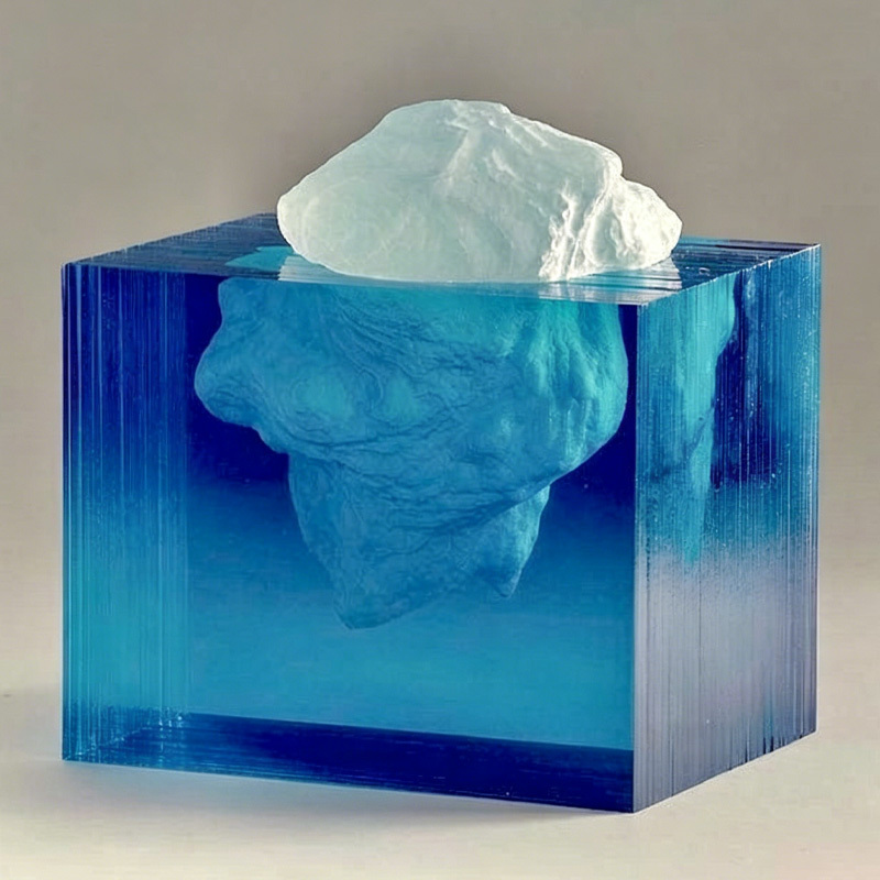 Transparent and blue