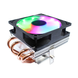 Ventilador de CPU universal con 4 tubos de cobre 775AMD115x1366 Blow Down Press Down CPU Radiador Luces que cambian de color para estuches de computadora - Product Image 3
