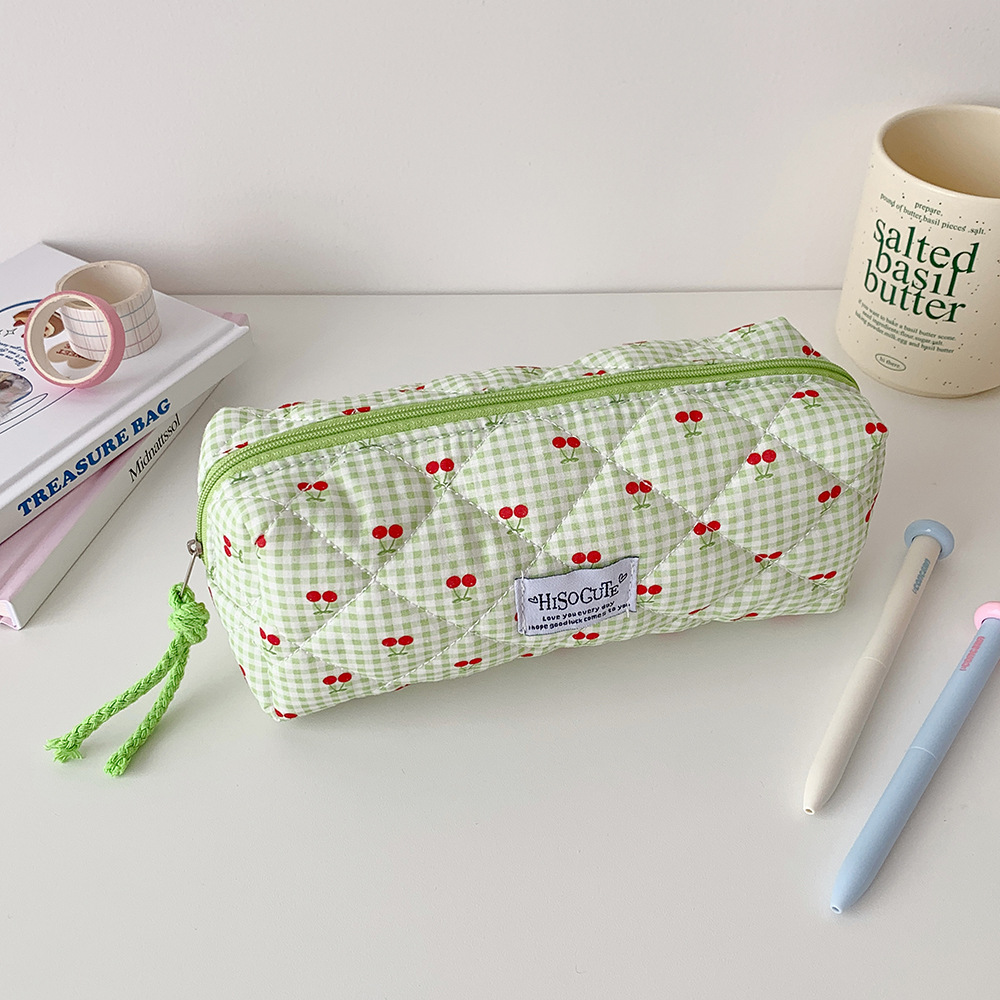 Cereza a cuadros verdes