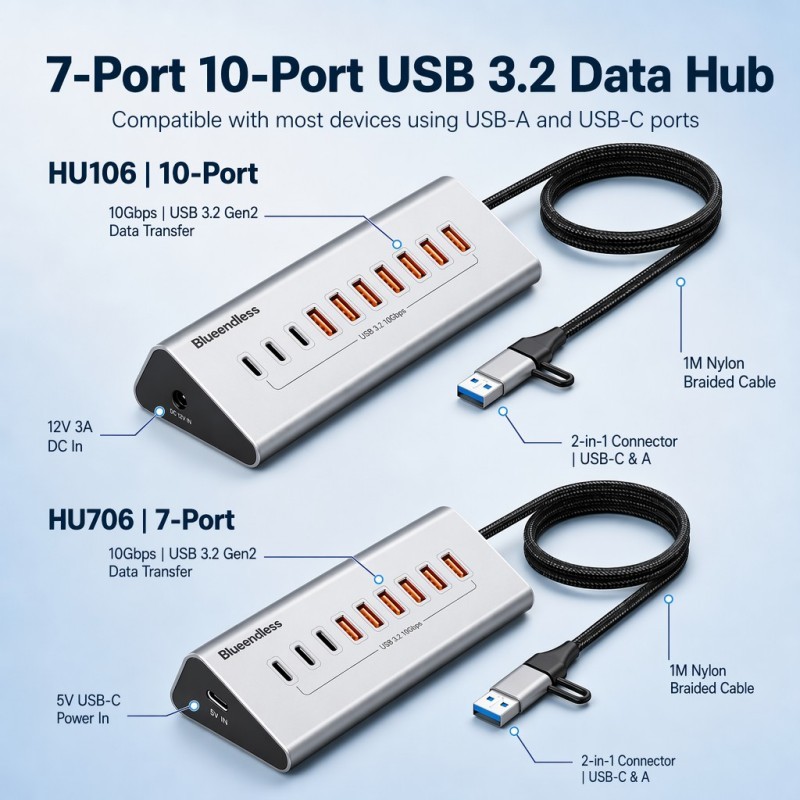 Gris-HU706(7Ports)