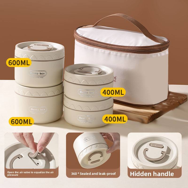 304 Stainless Steel Inner - 4Pcs(2S2L) + Bag