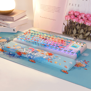 Tastiera Wireless Skyloong GK87 Pro TKL con budino keycap di Hello Summer Theme produttore originale per il sistema Mac Win - Product Image 3