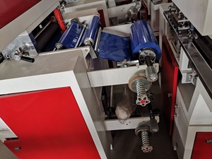 Máquina semiautomática de fabricación de bolsas con asa de doble bucle suave - Product Image 4