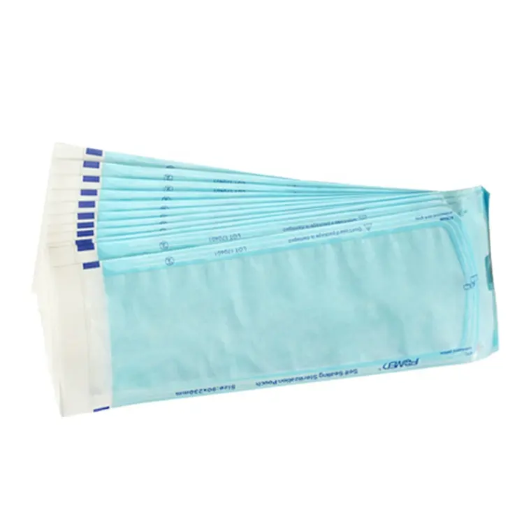 אריזת שקיות החיטוי עיקור שטוח סליל פאוץ תיק עצמי איטום עיקור שקיות עבור חולים ושיניים