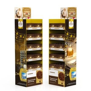 定制咖啡Pos瓦楞地板纸产品零售店独立式纸板展示架支架 - Product Image 2