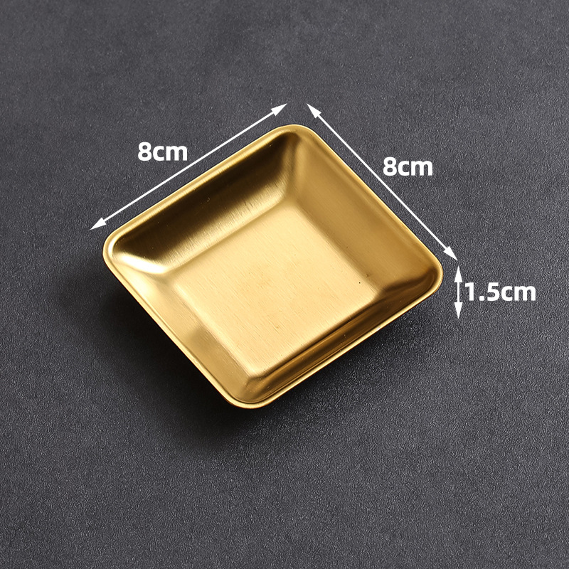 Enlarged square dish (gold)