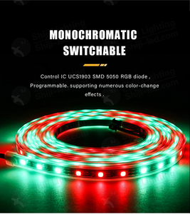 Shiji Programmier bares RGB-Pixel-LED-Band 12V 24V SPI UCS1903 ws2811 30Leds 48Leds 60Leds 144Leds 5050 Pixel LED-Streifen - Product Image 6