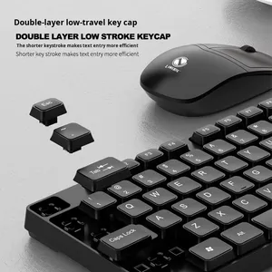 Barato T15 Slim USB con cable teclado y ratón conjunto impermeable escritorio portátil función Compatible para oficina o uso doméstico - Product Image 4