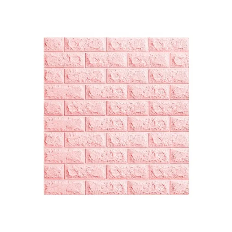 Papel de parede moderno, 70x77cm, decoração de parede, adesivo à prova d' água, rosa, branco, pe, papel de parede, decoração 3d, cor de rosa, adesivo de parede de espuma