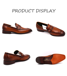 Formal Leather Loafer Shoes for Men Dress <strong>Brown</strong> of Excellent Workmanship