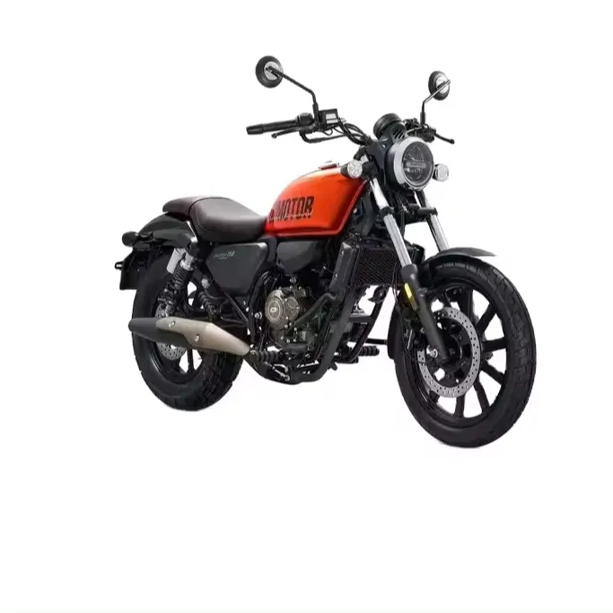 2024ขายร้อนQJMOTOR 125cc Streetจักรยานยี่ห้อใหม่Orangeกีฬาจักรยานผู้ใหญ่99กม./ชม.ความเร็วสูงการใช้รถจักรยานยนต์