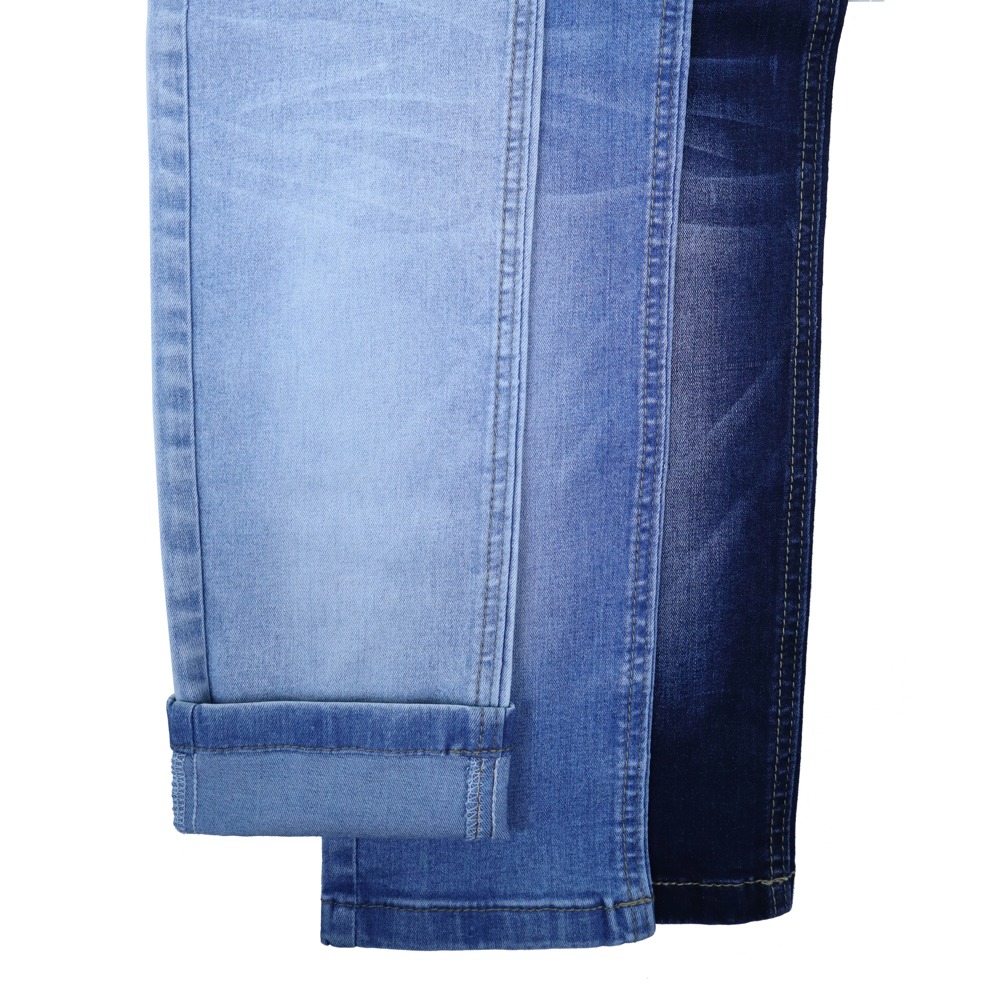 CF-3321AW tricotent comme le tissu de denim de denim de tissu de denim d'indigo de polyester de coton pour des jeans de textile