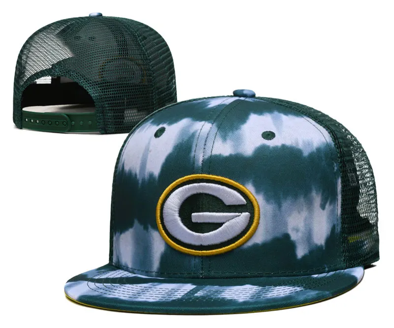 Popular Man Green Bay Sports Hats Custom Printed Brown American Football Team Pack otto mesh Trucker Hat