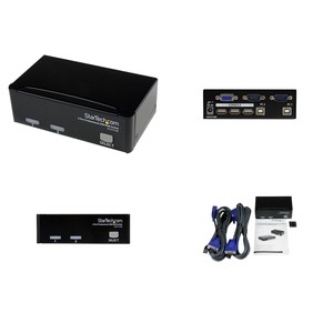 <strong>2</strong> Port Professional USB <strong>KVM</strong> <strong>Switch</strong> Kit with Cables ( 91992776399 )