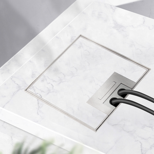 220V 10A recesso exposição escondida tomada de energia soquete caixa/dados de aço inoxidável soquete do assoalho plug HGD-130KD