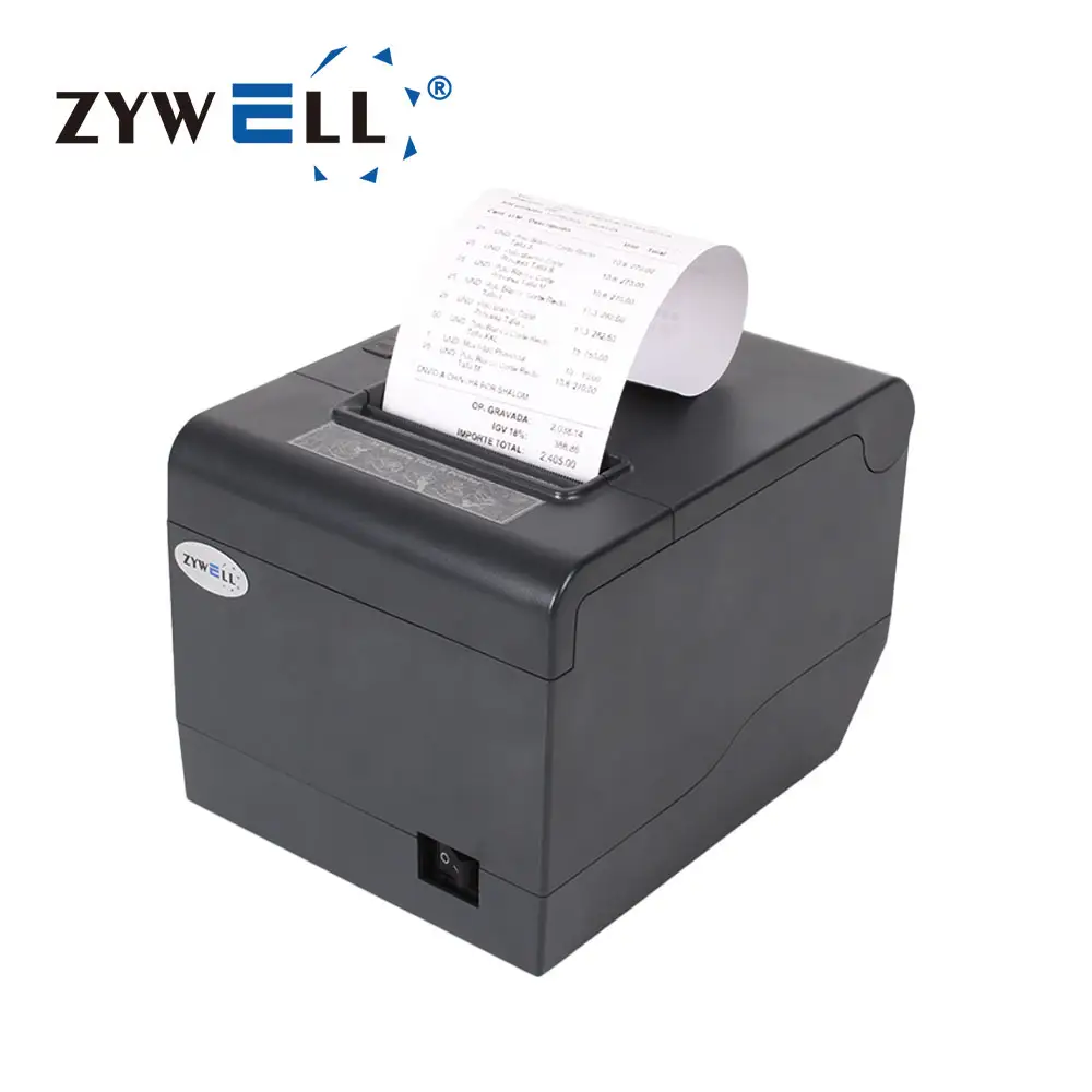 ZYWELL Inkless USB LAN Printer termal tiket imprimano Thermique 80mm pencetak penerimaan tagihan