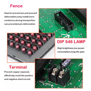 Rote Farbe Semi-Outdoor DIP 320*160mm LED-Modul P10 Einfarbig für P10 zum Ausführen von Message LED-Anzeige LED-Panel - Product Image 5