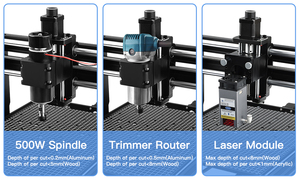 500瓦数控刳刨机CNC4030 Pro全金属结构3 Aixs数控雕刻机，带离线控制器，用于木质金属中密度纤维板