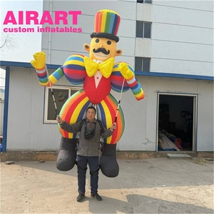 Spettacolo di circo di burattini gonfiabili a forma di Clown personalizzato in fabbrica oggetti di scena interattivi e da parata - Product Image 1