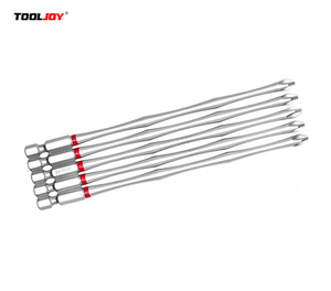 Source Factory 6.35mm High Torque Fine Polishing Single Head Bamboo Joint Screwdriver Bits Ph2 Power Bits Set