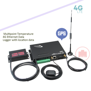 4Gネットワーク用4GGPSトラッカーデータロガー温度および湿度センサー室内温度モニターリアルタイム4Gデータアップロード - Product Image 1