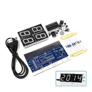 DIY KIT Electronic <strong>Clock</strong> LED Microcontroller Kit Digital <strong>Clock</strong> Time Light Control Temperature Thermometer Red/Blue/Green/White - Product Image 4