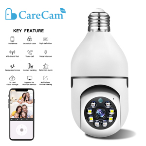 C <strong>3MP</strong> Indoor E27 Holder <strong>Ip</strong> Bulb Wireless PTZ Camara Network Night Vision <strong>3MP</strong> Cctv Wifi <strong>Camera</strong> Light Bulb