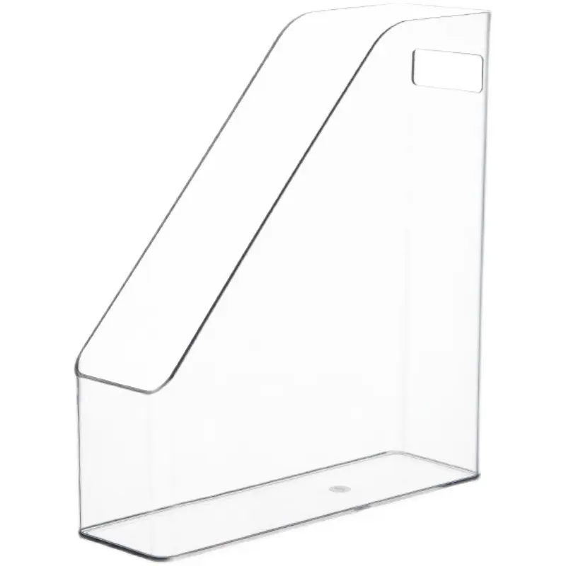 Clear Acrylic Magazine File Holder Plastic Desk Organizer with Handle Basics Vertical Magazine Rack Desk Folder Document Storage