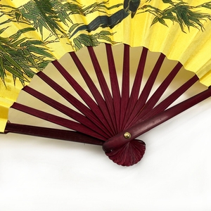 定制标志竹可折叠风扇免费礼品大新娘骨架中式竹手扇男士手扇供应商