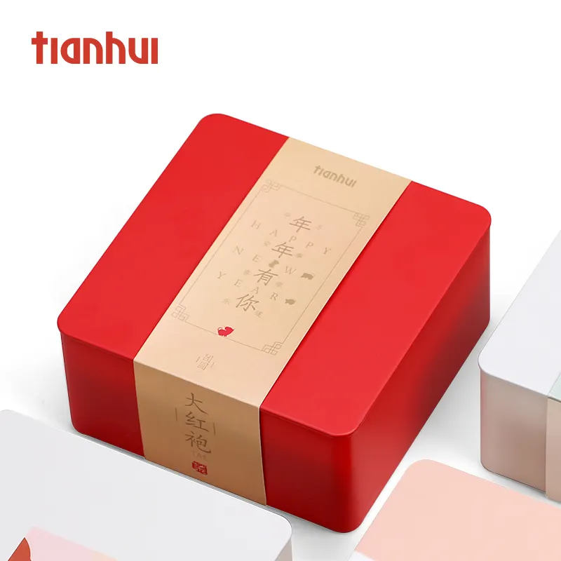 Tianhui kotak kaleng ramping logo sendiri klien kustom berwarna ramah lingkungan