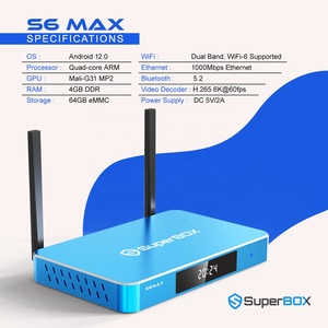 กล่องทีวีอัจฉริยะระบบแอนดรอยด์ S6 6K ULTRA HD ระบบควบคุมด้วยเสียงในตัว superbox MAX - Product Image 2