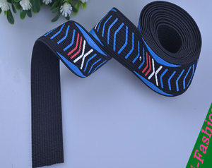 Cinta tejida de colores a rayas personalizada patrones personalizados banda elástica de impresión de alta elasticidad con silicona - Product Image 2