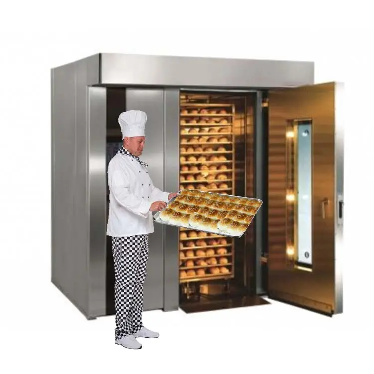 Forno rotativo de ar quente, alta qualidade aço inoxidável grande máquina de cozimento do pão equipamento de padaria