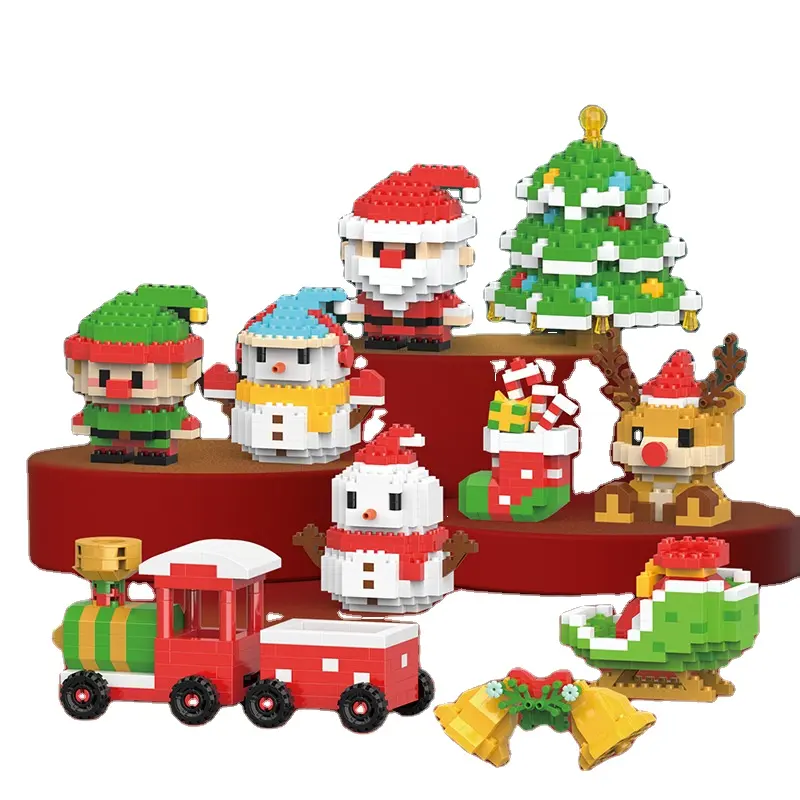 New Arrivals Christmas Children Toys Mini Nano Blocks Educational DIY Building Blocks Santa Claus Gifts Items