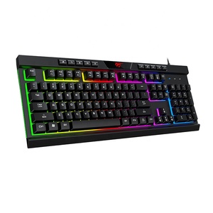 Havit Kb500L 114 llaves de Multi función Pc Arco Iris cable Usb membrana Gamer Gaming teclado con luz Led - Product Image 3