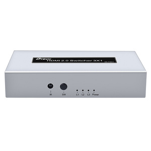 Conmutador HDMI 3x1 4K HD 3 puertos 3 en 1 interruptor de salida HDMI con conmutador de vídeo de Control remoto para cine en casa