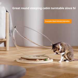 All Year Round Semi-Enclosed Cat Litter with Turntable Built-In <strong>Catnip</strong> Capsule Removable and Washable <strong>Use</strong> for Cats - Product Image 3