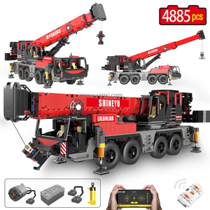 Happy Build YC-22003 Stadtingenieurwesen Fernsteuerung Kran Lkw APP Programmierung Auto Bausteinspielzeug für Jungen Baustein-Sets