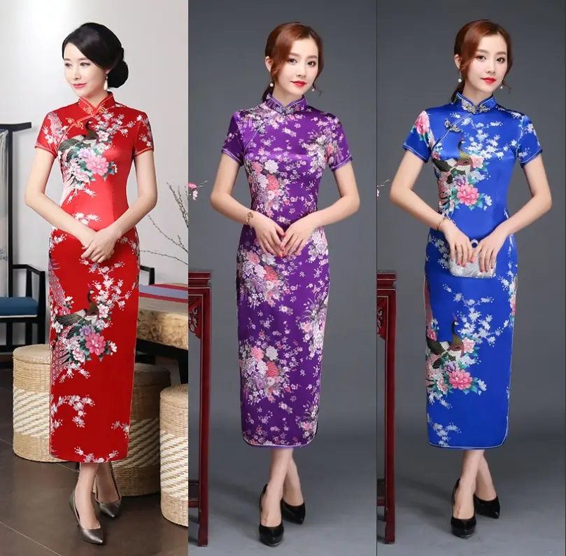 Китайская фабрика, винтажное вечернее женское современное платье Cheongsam, китайское платье Cheongsam qipao