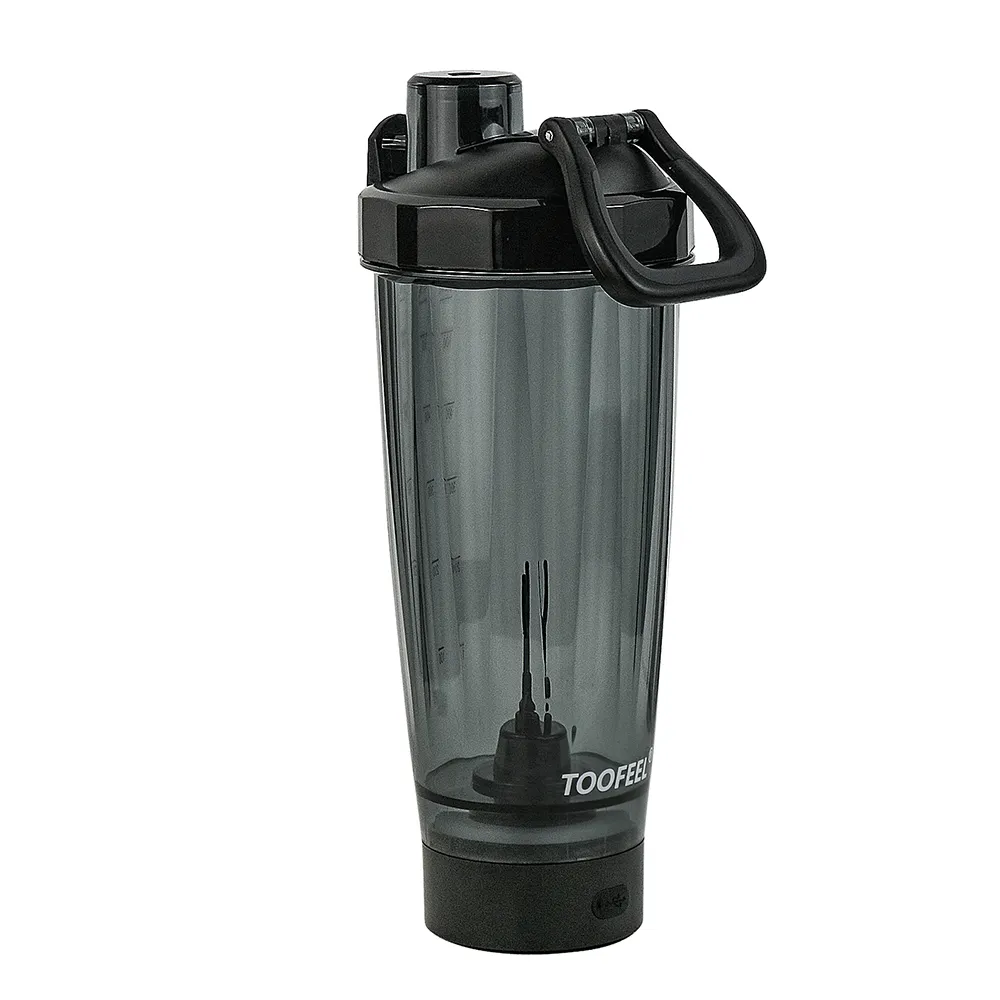 China granel comprar 450ml 600ml logotipo personalizado recarregável shaker garrafa elétrica com tampa 450ml garrafa de água automática private label