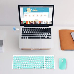 Combo de teclado y ratón inalámbricos para ordenador portátil, 2,4g, diseño italiano, para teléfono de pago, azul, precio de fábrica de China - Product Image 3