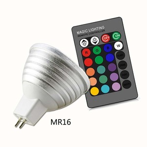 12V aydınlatma kupası 5W renkli LED renk değiştirme 16 renk sihirli RGB uzaktan kumanda akıllı karartma dekorasyon lamba spot - Product Image 1