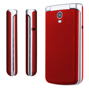 Handy Red Dual Sim Dual Mobile <strong>Phones</strong> Keypad <strong>Senior</strong> Flip <strong>Phone</strong> with <strong>Camera</strong> - Product Image 2