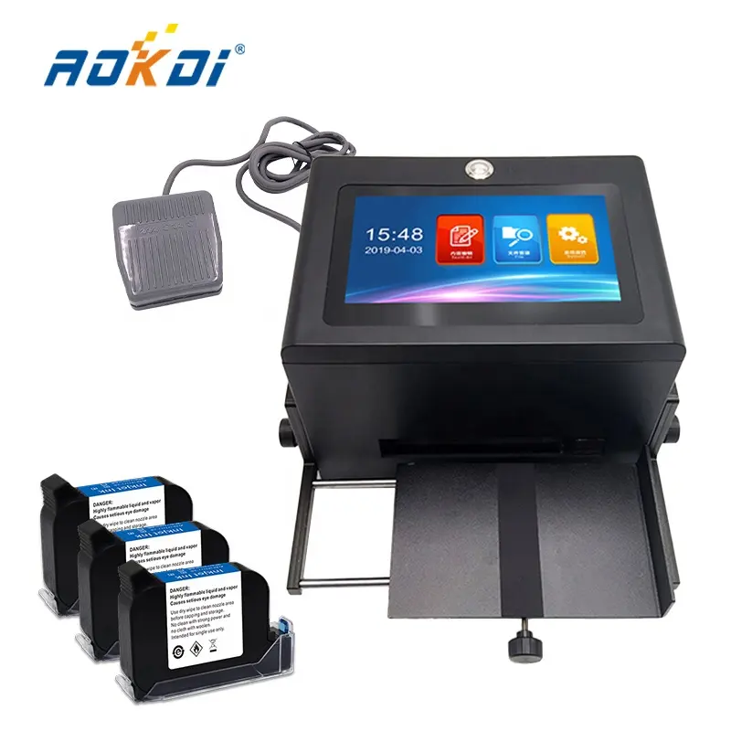 AOKDI Mini Handjet portatile plastica vetro ceramica alluminio solvente carta stampante per alimenti cartucce stampante macchina da stampa