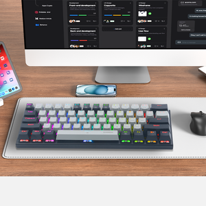 Teclado mecánico para juegos Diseño ergonómico Nueva tendencia Barato Teclado de computadora de 61 teclas Teclado conectado RGB - Product Image 4