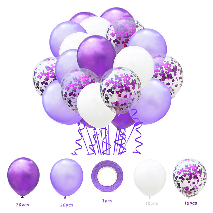Paillettes blanc clair violet profond