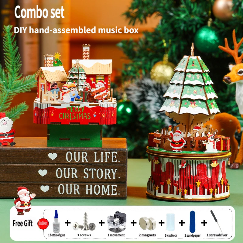 Christmas cottage + Christmas tree (premium version)