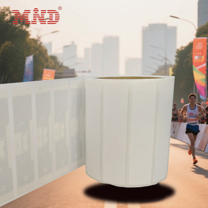 <span class=keywords><strong>Impinj</strong></span> MONZA m730 chip Foam Race kết quả thời gian giải pháp dùng một lần Dogbone <span class=keywords><strong>RFID</strong></span> UHF BIB Tag cho Marathon đi xe đạp Thời gian đua - Product Image 1