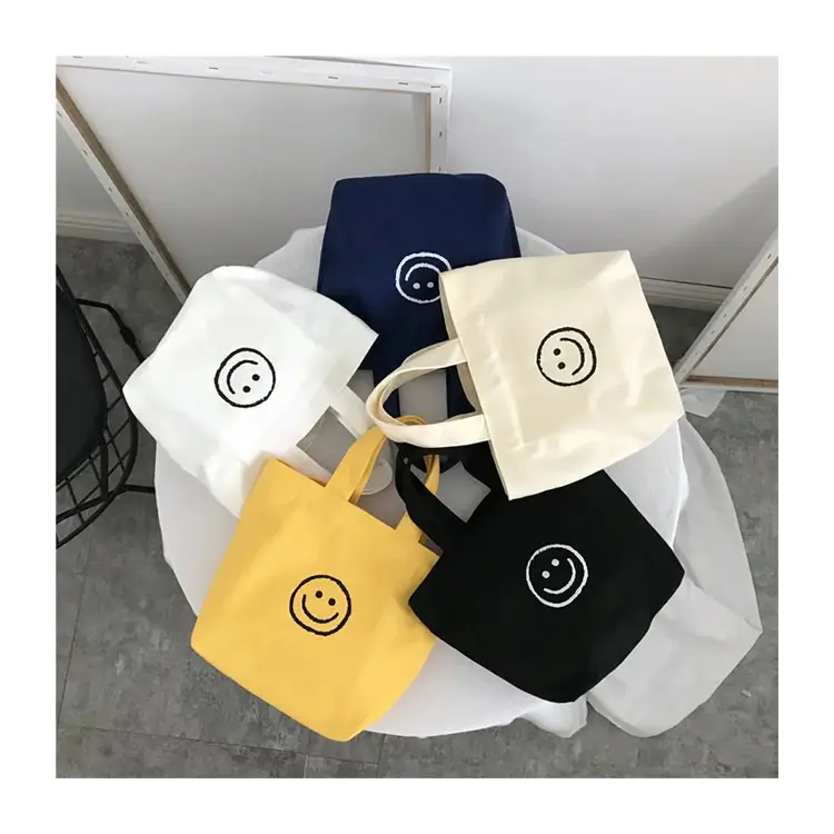 Borsa tote con manico in tela pieghevole di alta qualità borsa per la spesa in tela di cotone con Logo personalizzato OEM
