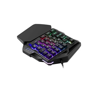 Wired Mini Gaming Tastiera 35 Tasti con Una Sola Mano RGB LED Gaming Keyboard